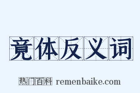 竟体反义词是什么意思的图片